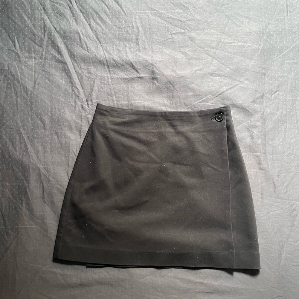 Babaton Black Mini Wrap Skirt